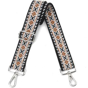 Purse Strap Silver Hardware Wide Bag Straps Replacement Crossbody Adjustable Shoulder Strap for Purses Canvas