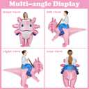 Axolotl Inflatable Costume Halloween Blow Up Costume adult axolotl costume for Holiday Party Cosplay Pink (Pink)
