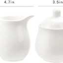 FUYU Ceramic Colorful Creamer and Sugar Set with Lid Spoon, Coffee Serving Set