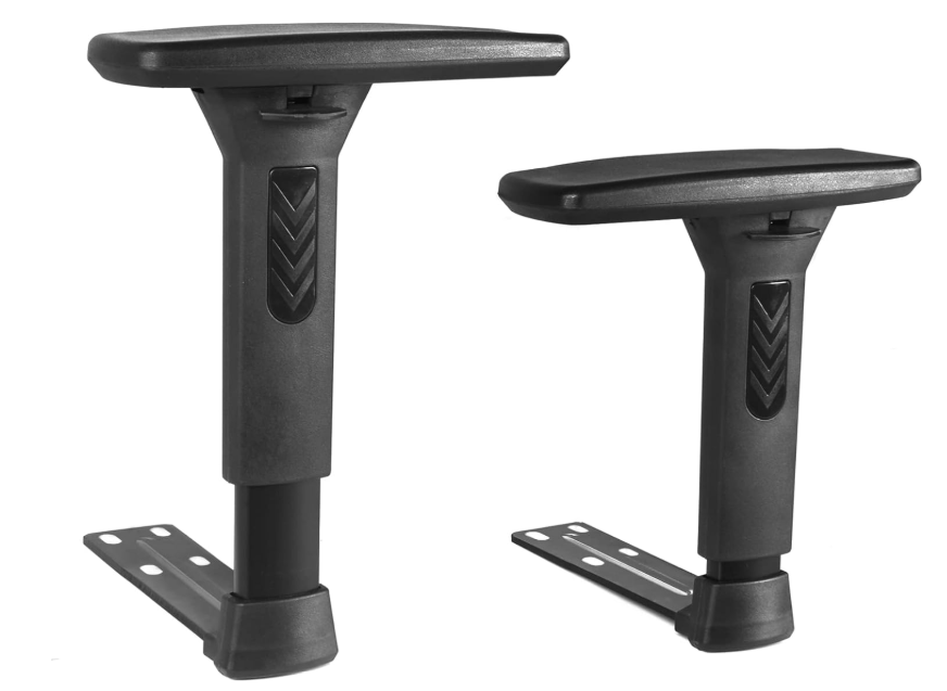 Frassie Height Adjustable Chair Armrest Pair, Gaming Boss Chair Arms Set Replacement,Black (3D)