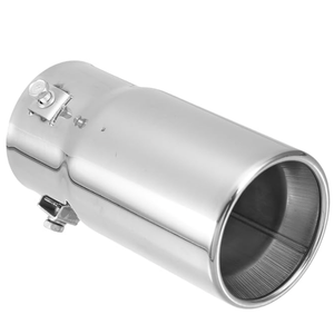 Motoforti Universal Muffler Exhaust Car Exhaust Muffler Tip Tailpipe, 2.75 Inch Inlet 3 Inch Outlet, Exhaust Pipe, Stainless Steel, Silver Tone, 1 Pcs