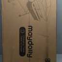 Baby Changing Table with Wheels, Maydolly Portable Adjustable Height Folding Diaper Station with Nursery Organizer & Storage Rack for Newborn Baby and Infant (Light Grey)