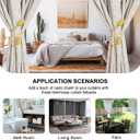 Rope Curtain Tiebacks, 6pcs Decorative Handmade Tie Backs Curtain Holdbacks Holders Cord for Window Sheer Drapes Indoor Outdoor, Gold