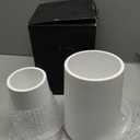Utensil Holder 7" Tall x 5.2" Diameter Kitchen Utensil Organizer for Countertop (Matte White, 2 Pack)