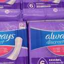 Always Discreet Adult Incontinence Pads for Women, Extra Heavy Absorbency, Long Length, Postpartum Pads, 112 Count (4 Packs of 28)