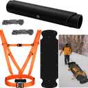 Thickened Heavy Duty Deer Drag Sleds with 2 Rope, Dual Deer Drag Harness Strap, Hunting Equipment Accessories for Hauling Elk Turkeys Game Animals(Orange, Black)