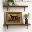 VIYYIEA Gold Framed Canvas Art Prints,8x10Inch, Country Horse Art Painting, Vintage Retro Decor for Bathroom Bedroom Living Room shelf bookshelf Fireplace, Rustic Farmhouse Picture