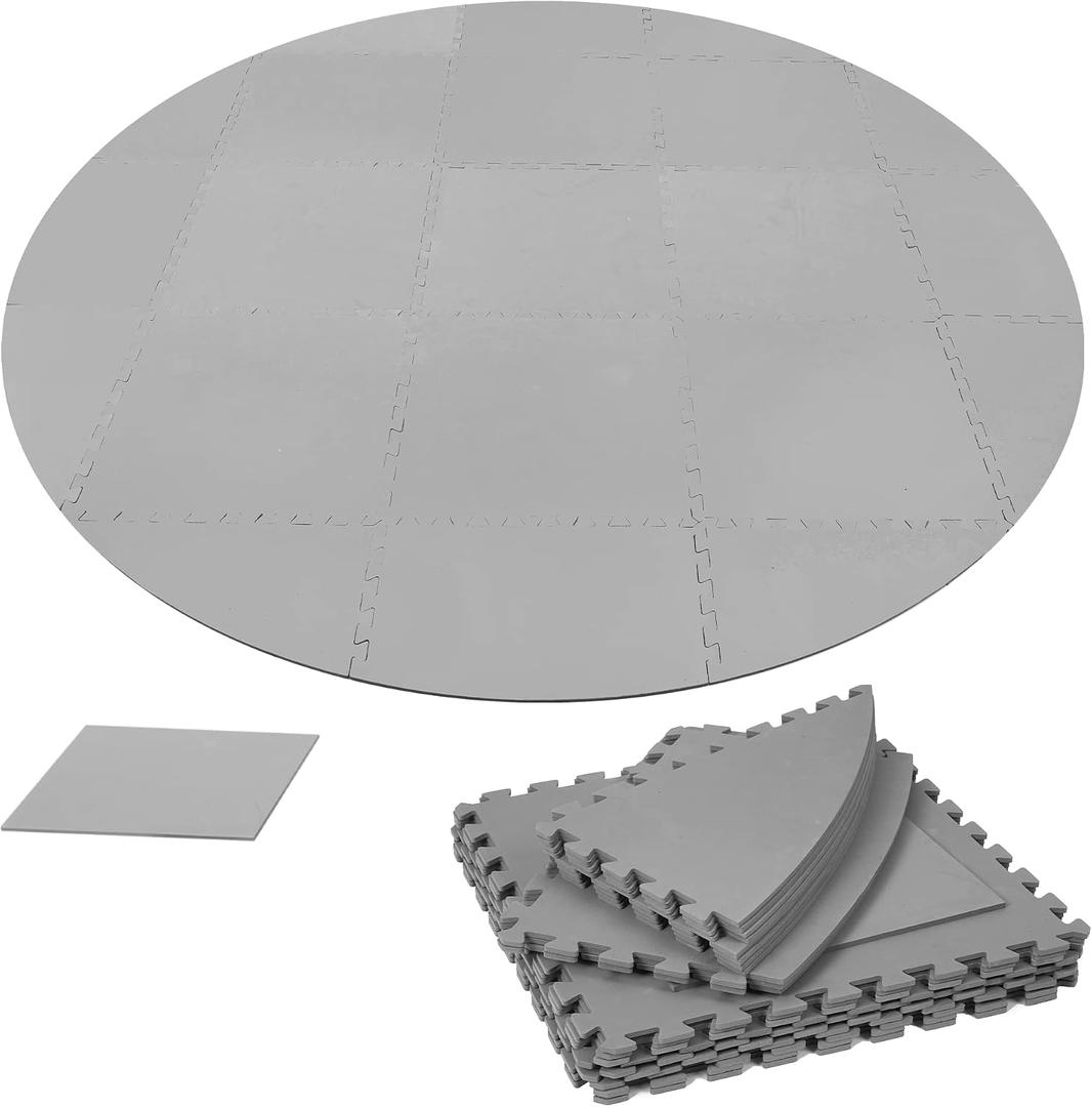 Hot Tub Mat Floor Protector 80 Inch Diameter Foam Ground Sheet Non Slip Pool Floor Mat for Outdoor Hot Tubs Baby Crawling Balcony Shower Inflatable Hot Tub Patio Tiles Bathroom Flooring