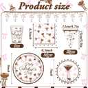 Qinyoung 25 Set Galentines Day Party Banner Decorations Espresso Martini Pink Bow Tableware Set Galentines Day Disposable Paper Dinner Plates Napkins and Cups for Valentines Party Supplies