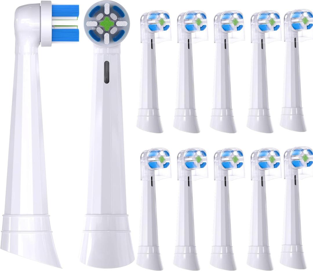 Replacement Toothbrush Heads Compatible with Oral-B iO 3/4/5/6/7/8/9/10 Series Ultimate Clean Electric Toothbrush,for Oral-B iO Electric Toothbrush,12 Pack (White, Medium)