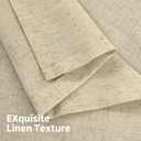YoungsTex Burlap Linen Curtains with Grommet 84 Inch Length for Living Room, Natural Tan Light Filtering Drapes Privacy Semi Sheer for Farmhouse Bedroom, 2 Panels, 52 X 84 Inch