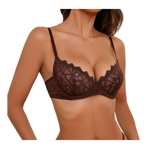 SOLY HUX Women's Bra , Brown, S