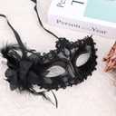 Mikovivi Black Masquerade Mask for Women, Elegant Lace Venetian & Mardi Gras Dress Outfits Masks for Halloween Costume Party Ball Prom