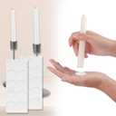 120 Pcs Taper Candle Holder Candle Grips Candle Adhesive Stay Put Candle Grips Adhesive Sticky Dots Candle Inserts for Candle Holder Small Candle Accessories