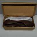 VorisVina Lace Up Square Toe Ballet Flats for Women Cute Bow Slip On Mary Jane Flats Casual Ballerina Shoes (9, Chocolate-brown)