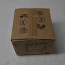 Wabi Sabi Pendant Light, 5.9" Natural Yellow Travertine Pendant Light with Round Stone Shade and Wooden Globe, Retro Mini Pendant Lighting Perfect for Bedroom Bedside Light Living Room Kitchen