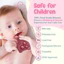 2 x Silicone Baby Teething Toys, Soft Teether Set for Sore Gums, BPA Free Chew Toys for Infants 3+ Months, Textured Teething Relief, Easy Grip Design (Rose Pink)