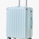 Suitcase Fashionable Retro Anti-collision Trolley Case With Zipper Charging Port Travel Password Box For Men And Women Luggage(Blue)