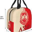 Sorority Paraphernalia Gifts Lunch Bag for Women, Tote Reusable Thermal Insulation and Cold Preservation Meal Tote (Red)