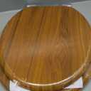 Angel Shield Wood Veneer Natural Toilet Seat with Quiet Close,Easy Clean,Quick-Release Hinges(Round,Oak) (Round-16.5")