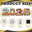 Mooliwe 4 Pcs 2026 Graduation Fillable Numbers for Charcuterie Class of 2026 Cardboard Number Grad Charcuterie Board Serving Trays Graduation Food Box for Tray Party Supplies (Black)