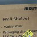 Jusgym 2 Pack Wall Mounted Garage Shelving, 2x3ft, 700lbs Integrated Grid | Wall Mounted Floating Design, 24"x72" Storage Rack, No Splice Seamless Structure, Rustproof Black Coating for Garage Workshop