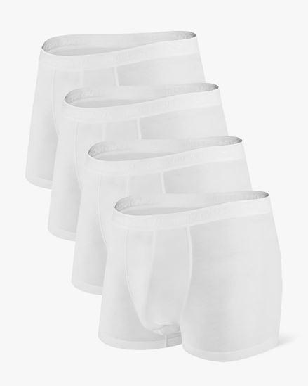 DAVID ARCHY Men's Soft Underwear Micro Modal Dual Pouch Trunks Ball Pouch Bulge Enhancing Boxer Briefs for Men 4 Pack, Size medium