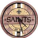 FOCO NFL Unisex-Adult NFL Wooden Barrel Wall Clock (One Size, Team Color)