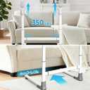 Couch Stand Assist Aid for Elderly, Height&Width Adjustable Sofa Lift Assist Devices for Seniors Sit to Stand, Non-Slip Toilet Safety Rails, Standing Support Aids with Steel Tubes,350 lbs