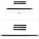 QWORK Resistance Band Bar Pilates Bar Home Gym Fitness Workout Bar for Strength Training Cardio Exercise - 108CM - Max Load 800lb (Portable Detachable Stick x3)