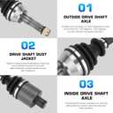 Rear Left/Right CV Axle for Polaris Sportsman 570 SP/EPS/Touring/X2/Big Boss/Premium/Trail, for Sportsman 450 HO 2017 2018 2019 2020 2021 2022, Replace for 1333275 1333677 1334438, 1 Rear Axle