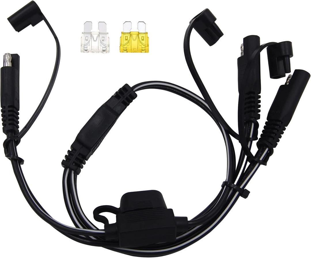 14AWG 2-Way Splitter, SAE Connector,1 to 2 SAE Connector Power Charger Adapter