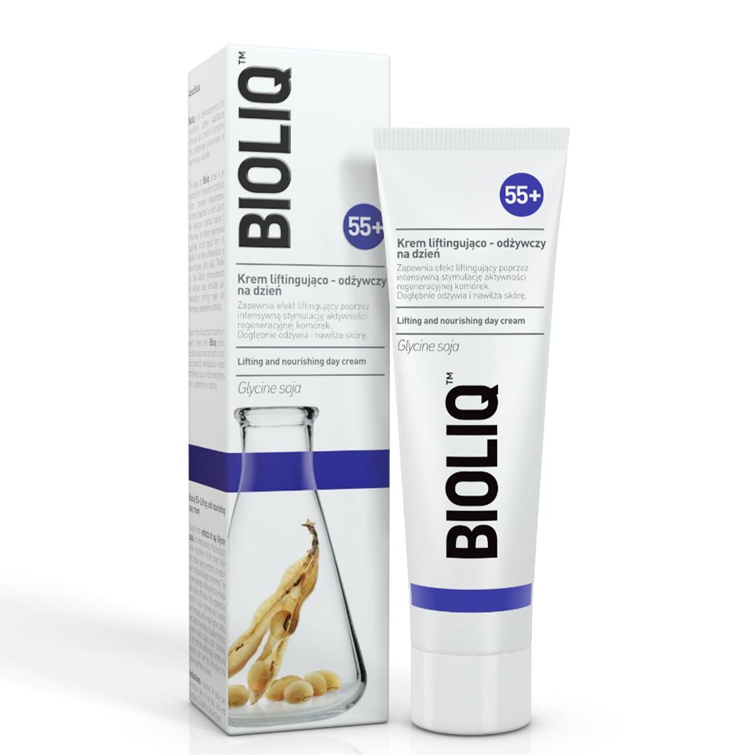 Bioliq - 55+ Lifting and Nourishing Day Cream - Firming and Anti-Wrinkle with Soybean Seed and Wheat Extracts, Hydration and Lifting - 50ml