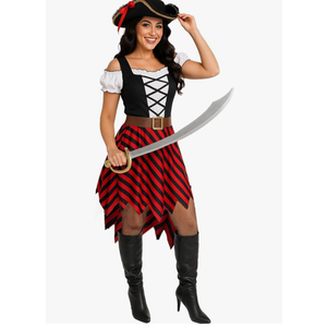 Morph Adult Pirate Costume for Women - Dress, Outfit, Female Wench, Halloween Costume, M