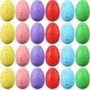 Syhood 36 Pcs Easter Speckled Eggs Small Plastic Speckled Eggs Mini Decorative for DIY Crafts Easter Basket Stuffer Party and Spring Home Decoration(Bright)