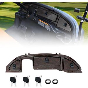 Golf Cart Dashboard Compatible with 2008.5-Up Club Car Precedent Tempo Onward Golf Cart, Precedent Dash Kit with Storage Compartments Wood Grain Dash