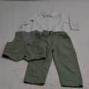 Kimocat Boys 3Pcs Clothing Sets Elegant Long Sleeve Shirts + Vest with Flower+Pants Party Suit 90