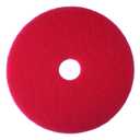 3M Buffer Floor Pad 5100, Red, 12", Removes Soil, Scratches, Scuff Marks, and Black Shoe Heel Marks