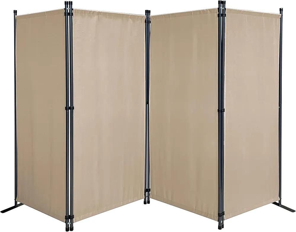 QUICK STAR Paravent (Beige, 4-Panel)