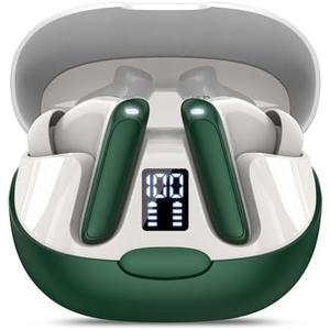 AI Language Translation Earbuds, 3-in-1 Translator Earbuds Real Time with 5 Translation Modes with APP, 164 Language Bluetooth 5.3 Headphones Translating Device for Travel/Business/Leaning, Dark Green