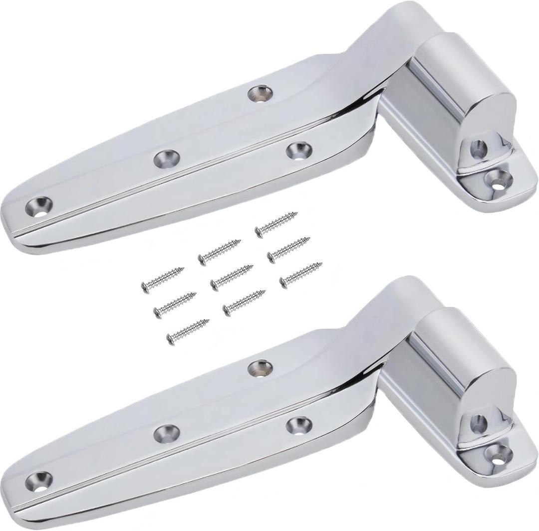 Walk in Cooler Freezer Door Hinge, 1245 Reversible Cam-Rise Hinge,Flush (2 Pack)