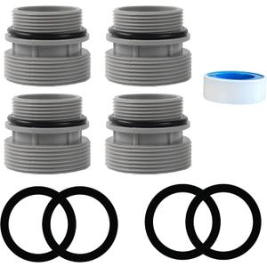 TonGass (4-Pack) 40mm to 1 1/2” Filter Hose Conversion Kit Above Ground Pool Adapter Connects 40mm Hoses to Standard 1 1/4” or 1 1/2” Filter Ports