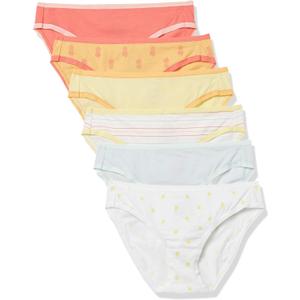 Amazon Essentials Women's Cotton Bikini Brief Underwear, Multipacks (Lemon/Multicolor/Pineapple/Stripe),XS