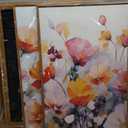 Nature Pink Floral Framed Canvas Wall Art Set,Boho Colorful Wildflowers Botanical Wall Decor, Modern Aesthetic Bohemian Flowers Art Print for Living Room,Bedroom-24 x36 x3