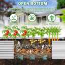 Galvanized Raised Garden Bed Kit Outdoor Patio,8x4x2ft Large Rectangular Metal Planter Boxes,Deep Root Box Planter for Gardening, Vegetables, Flowers, Herbs, 1 Pack, Silver