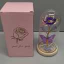 QUNPON Mothers Day Rose Gifts for Mom Flowers Rose Gifts for Women,Birthday Gifts for Women,Purple Butterfly Flowers for Mother Day Flower Gifts from Daughter Son,Gift for Mom,Sister,Her,Grandma,Wife