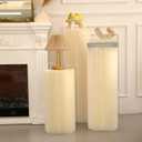 Single 39.4" Large Cylinder Stands for Party, Round Pedestal Stand Foldable Stand for Parties Baby Shower Birthday Wedding Pillars Events Centerpieces Decor Display Decoration