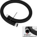 Turbo Oil Drain Line Kit for T3/T4/T04E/T60/T61/T70, Stainless Steel Braided Oil Feed Line with Gaskets and Screws