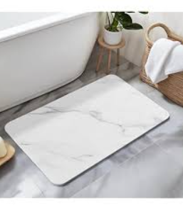 HBlife 23.5" X 15" Quick Drying Stone Bath Mat for Bathroom, Diatomaceous Earth Stone Drying Mat for Kitchen Counter