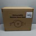 Retractable Garden Hose Reel 100 ft x 1/2 in,Super Heavy Duty Automatic Wall Mount Water Hoses Reels for Outdoor, Any Length Lock, Slow Return System,180 Swivel Bracket,10 Pattern Nozzle